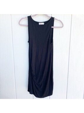 Ava Sky Hawaii Ruched Black Sleeveless Mini Dress Women's Small S